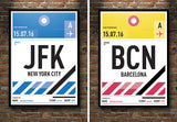 Personalised Luggage Tag Poster (Vacanza)