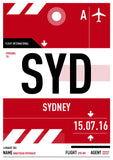 Personalised Luggage Tag Poster (Internacional)