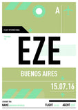 Personalised Luggage Tag Poster (Internacional)