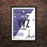 Personalised Cityscape Luggage Tag Poster