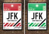 Personalised Luggage Tag Poster (Vacanza)